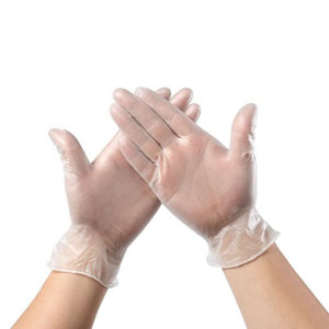 Vinyl Gloves - Clear Powder Free - Size Medium - Pack of 100